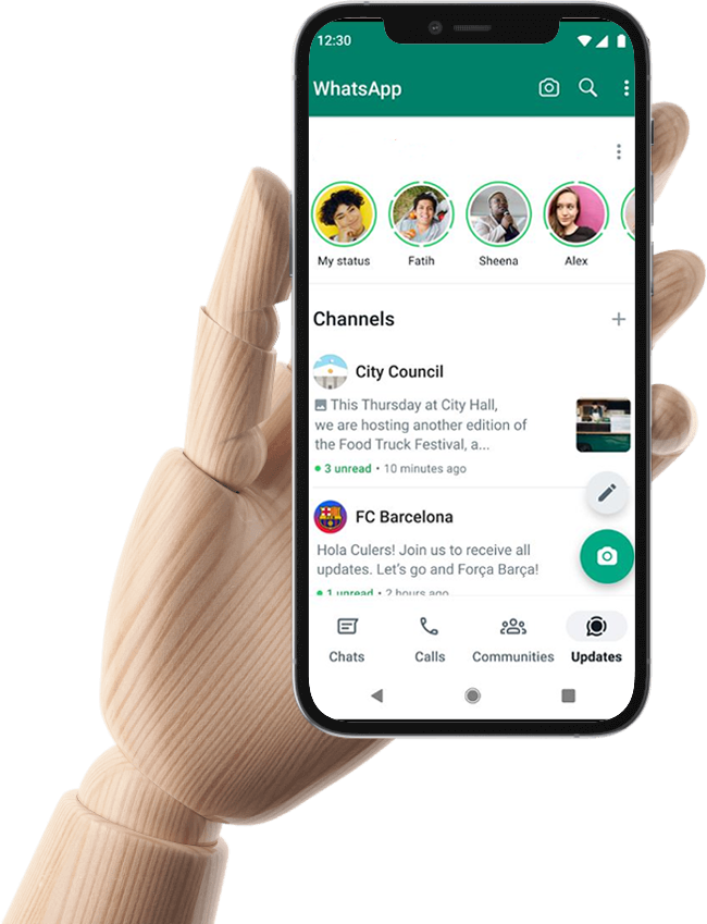 电脑端使用 WhatsApp 网页版的聊天界面预览图